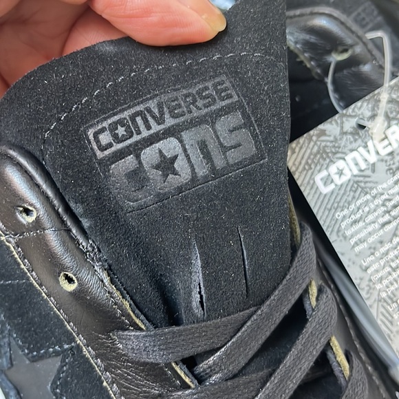 NIB Converse Chuck Taylor One Star Pro Leather Sneaker Black White Women’s 13 - Picture 9 of 15